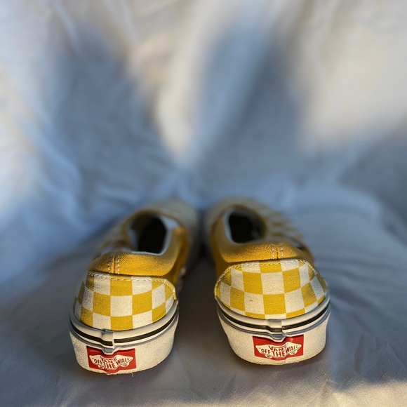 Yellow and White Checkered Vans - Picture 3 of 3